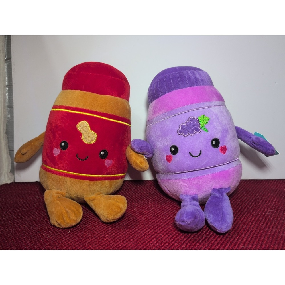 Hug Me Peanut Butter And Jelly 8" PB&J Play Right Plush NWT